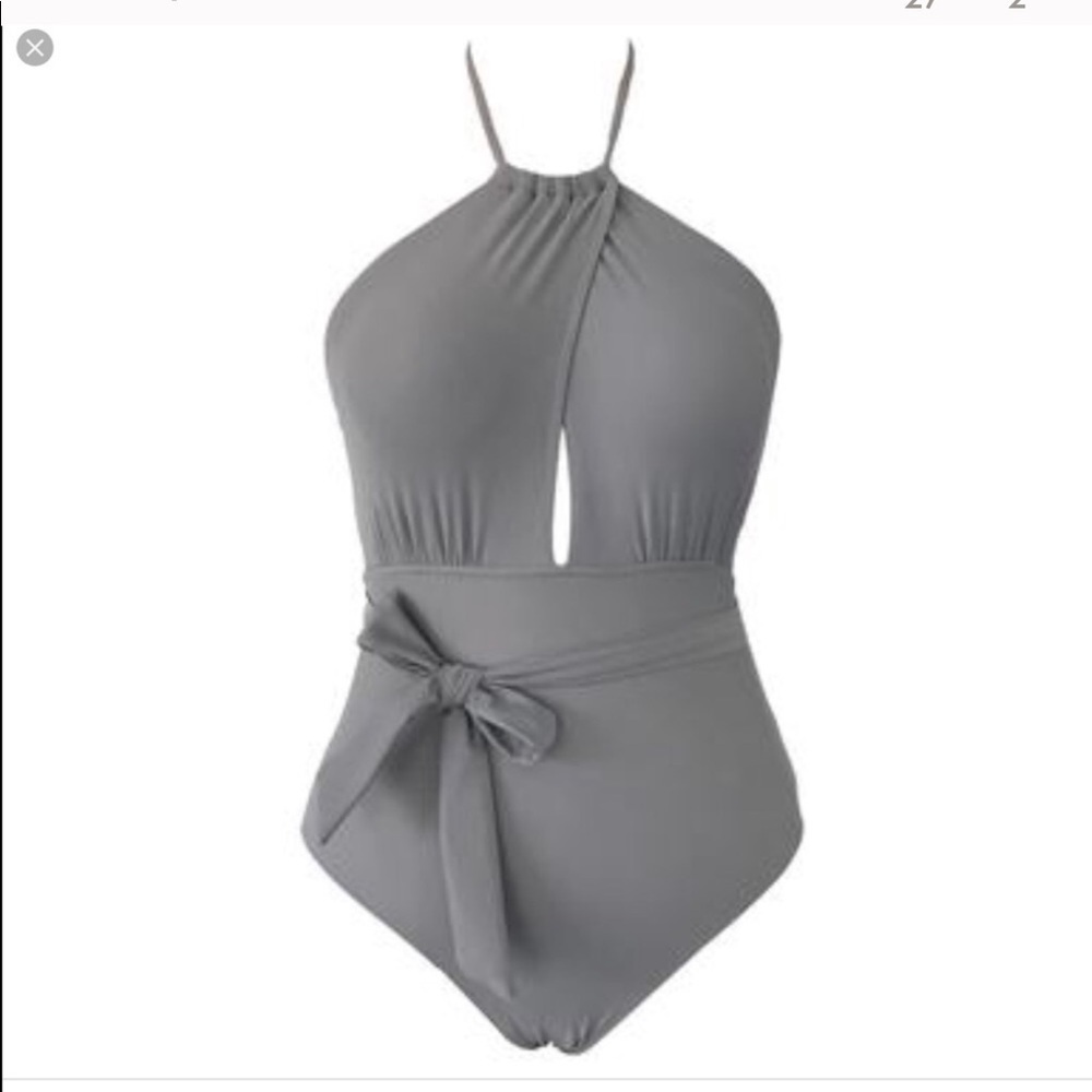 Cupshe graceful swan cross 1 piece swimsuit